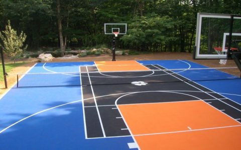 DIY basketball court art projects for you (Learn how to easily paint your own awesome court design at home)