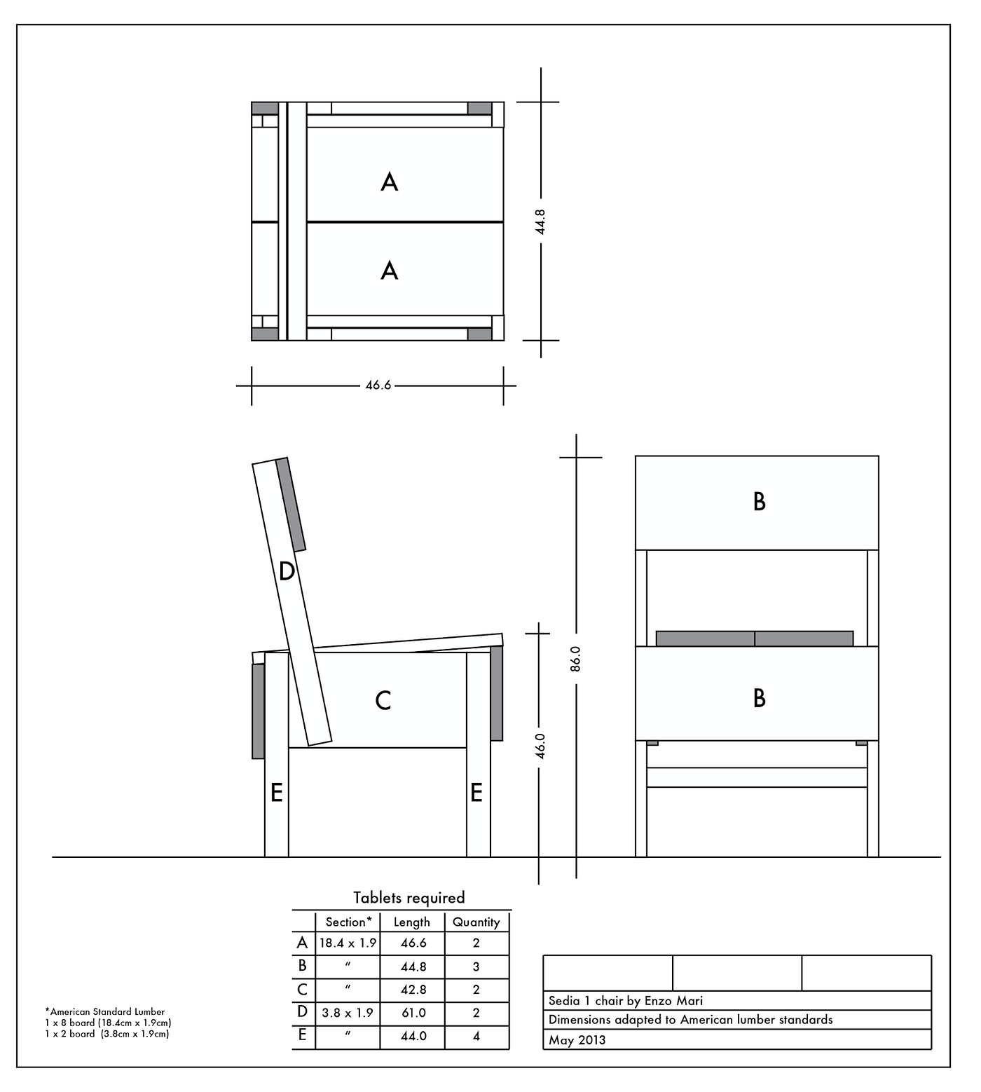 Need enzo mari chair plans? Get free Autoprogettazione instructions for your DIY project today.