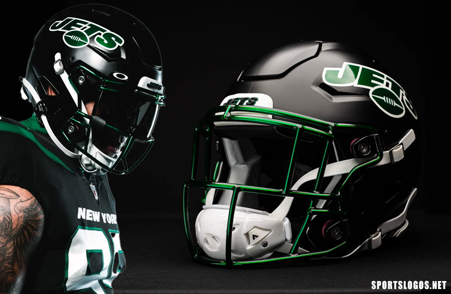 When will the New York Jets new helmet be used? Find out about its first game appearance!