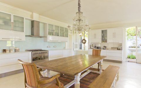 Built in dining room bench style match to your table.