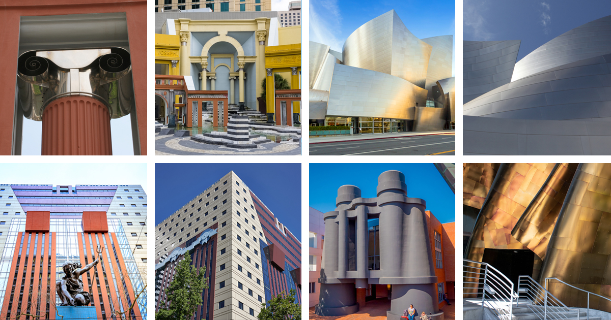 How to identify postmodern architecture examples with playful shapes today